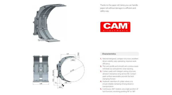 Attachement Roll Clamps 2 cam_paper_roll_clamps