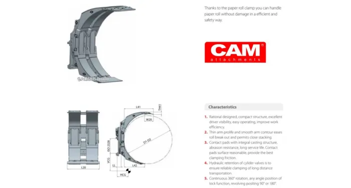 Attachement Roll Clamps 2 cam_paper_roll_clamps